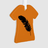 Eagle veren zwarte silhouet ornament (voorkant)