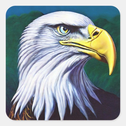 Eagle Vierkante Sticker (Voorkant)