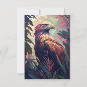 Eagle Vogel Dier Portret Schilderen Wildlife Free Bedankkaart