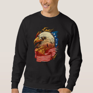 Eagle vs 4 juli Patriottisch Amerikaans grafisch Trui