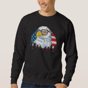Eagle vs vlag Amerikaanse macht 4 juli Merica Trui