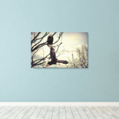 Eagle Watching Eagle Canvas Afdruk (Insitu (Houten vloer))