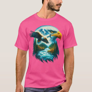 Eagle Wildlife Hiking Natuur Outdoor Mountains voo T-shirt