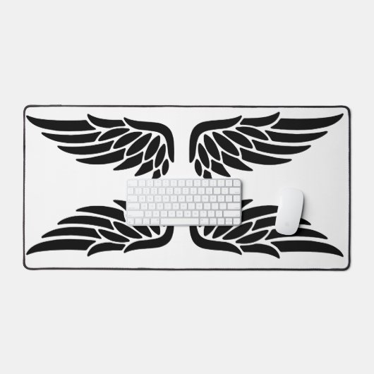 Eagle Wing Black&White Theme Desk Mat (Clavier et souris)