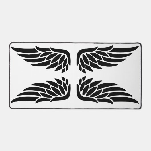 Eagle wing black&white theme desk mat (Recto)