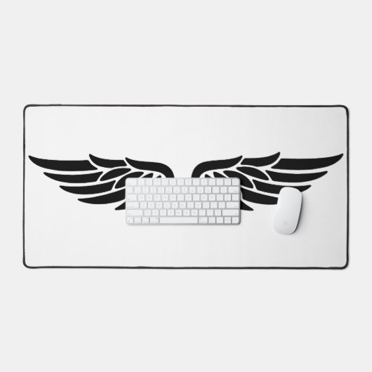 Eagle wing black&white theme desk mat  (Clavier et souris)