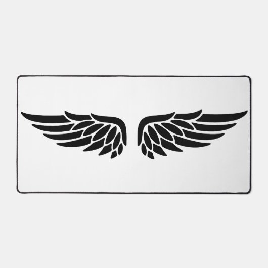 Eagle wing black&white theme desk mat  (Recto)
