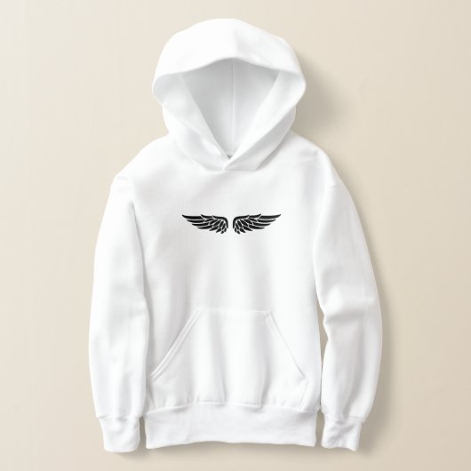 Eagle wing print black Kids' Hoodies (Laagn)