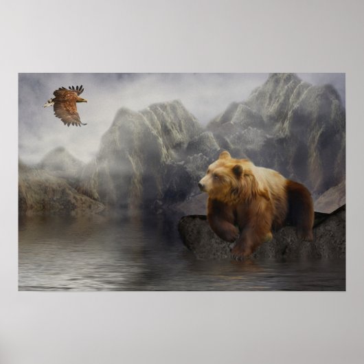 Eaglebeer Mtn. -Eagle, Beer Poster (Voorkant)