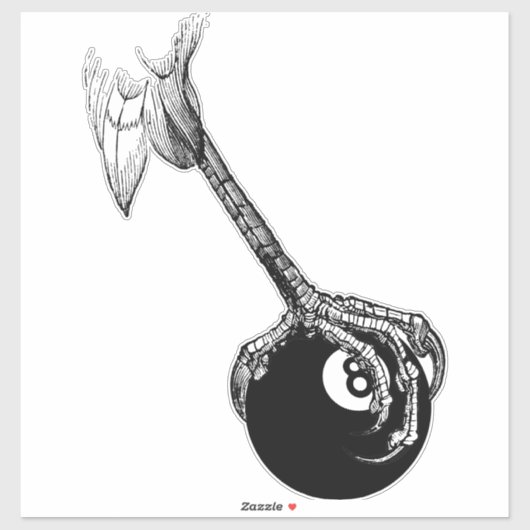Eagles Claw 8 ball Pool Billiards Game Art Sticker (Vel)