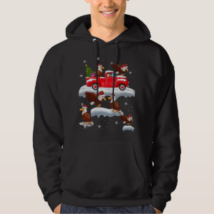 Eagles die met kerstbomen rijden Red Truck Eagle C Hoodie