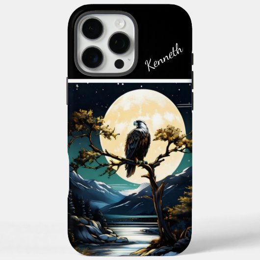 Eagle's maanverlichte oceaanzicht Case-Mate iPhone case (Achterkant)