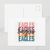 Eagles School Sports Fan Team Spirit Feestdagenkaart (Voorkant / Achterkant)