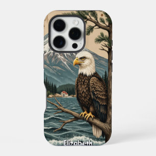 Eagle's Stillness: Mountain Majesty iPhone 16 Pro Hoesje