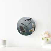 Eagles, theepoel en woudvlokken ronde klok (Huis)