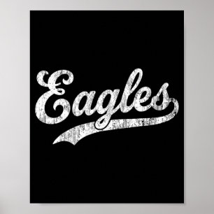 Eagles Vintage Design Mannen Vrouwen Kinderen Poster