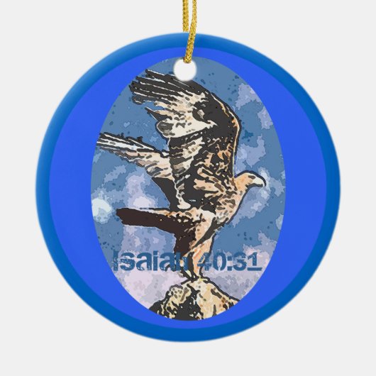 Eagles Wings - Isaiah 40:31 Keramisch Ornament (Voorkant)