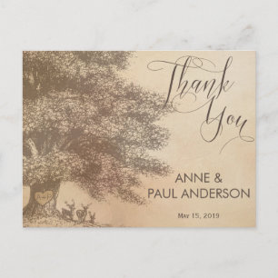 Eak-boom met deers Hartelijk dank Briefkaart