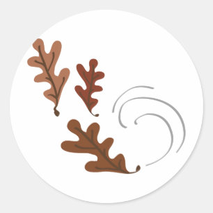 Eak Leaves Ronde Sticker