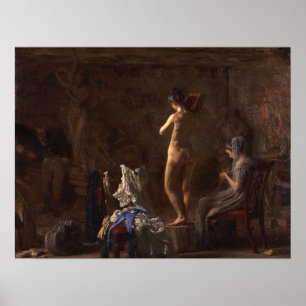 Eakins - William Rush Carving Poster