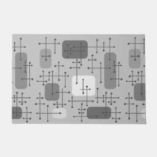 Eames Era Art Crosshairs Grey uit de jaren 1950 Deurmat