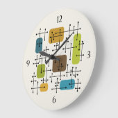 Eames Era Art Crosshairs uit de jaren 1950 Grote Klok (Hoek)