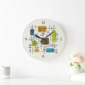 Eames Era Art Crosshairs uit de jaren 1950 Grote Klok (Huis)