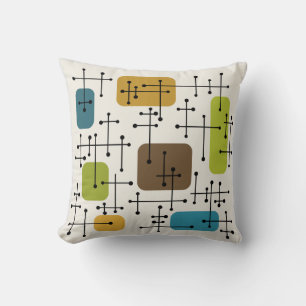 Eames Era Art Crosshairs uit de jaren 1950 Kussen