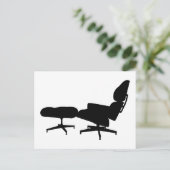 Eames Lounge Chaise & Carte Postale Ottomane (Debout devant)
