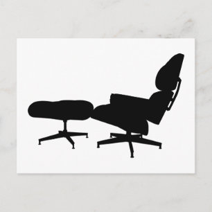Eames Lounge-stoel & Ottomaans Briefkaart