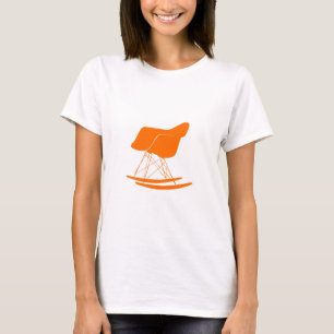 Eames rocker stoel in sinaasappel t-shirt