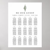 EANOR Bohemen Waterverf Cactus Zitkast Poster (Voorkant)