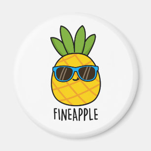 Eapple Cute Cool Fruit Pineapple Pun Magneet