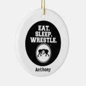 Ear, Slaap & Wruige Kerstmis Keramisch Ornament (Rechts)