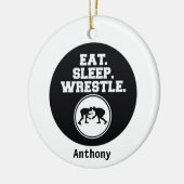 Ear, Slaap & Wruige Kerstmis Keramisch Ornament (Links)