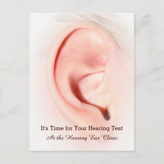 Ear Testing Otolaryngology Appointinder Briefkaart (Voorkant)