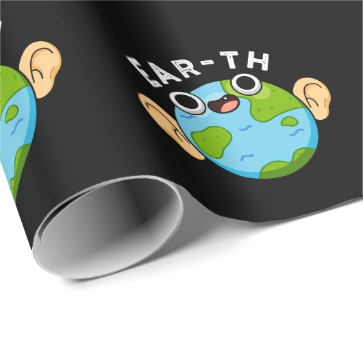 Ear-th Funny Earth Pun Dark BG Cadeaupapier (Rol Hoek)