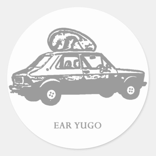 Ear Yugo Ronde Sticker (Voorkant)