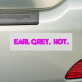 Earl Grey. Heet. Bumpersticker (Op auto)