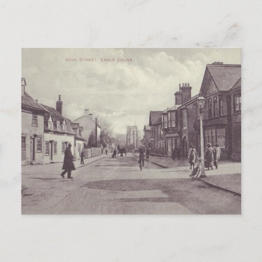 Earls Colne High Street Carte Postale Style Vintag (Devant)