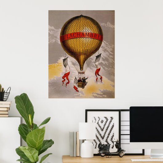 Early BALLOON Maker Henri Lachambre Adverteren Poster (Thuiskantoor)