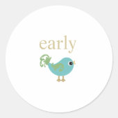 Early Bird Ronde Sticker (Voorkant)