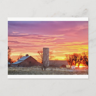 Early Country Morning Sunrise Briefkaart