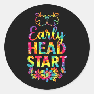 Early Head Start Tie Dye S Bloemen Vlinders Ronde Sticker