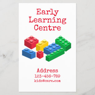 Early Learning Centre Kinderopvang blokken Folder Flyer