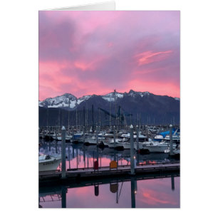 Early Morning Boat Harbor - 7 x 5 inch Art Kaart