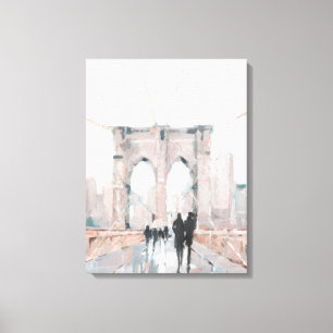 Early Morning Stroll - New York Canvas Afdruk