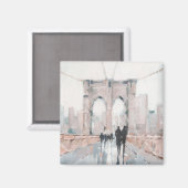 Early Morning Stroll - New York Magneet (Voorkant / Achterkant)