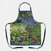 Early Summer Blue Delphinium Gardens Schort (Voorkant)