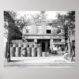 Early Tire Shop, 1921.  foto Poster